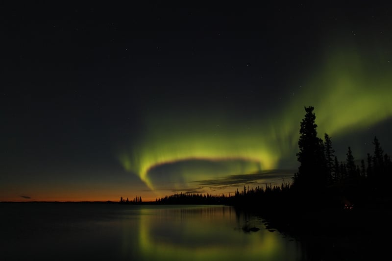 Group watching Northern Lights